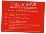 the album cover for Malcolm Mclaren& The Bootzilla Orchestra - Call A Wave Remixes