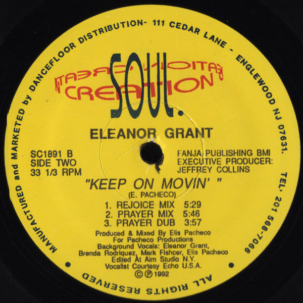 Eleanor Grant : Keep On Movin' (12")