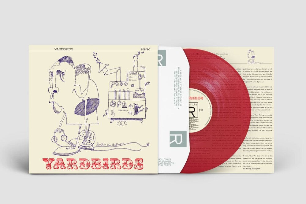 the album cover for Yardbirds - Roger The Engineer: Stereo Mix [Clear Vinyl] (Red) (Uk)