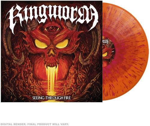 Ringworm - Seeing Through Fire - Red in Orange W/ Red & Magenta Splatter (Vinyl)