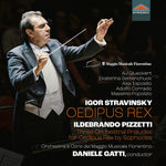 the album cover for Pizzetti / Stravinsky / Glueckert - Three Orchestral Preludes For Oedipus Rex By