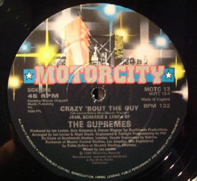 Jean, Scherrie & Lynda Of The Supremes* : Crazy 'Bout The Guy (12")
