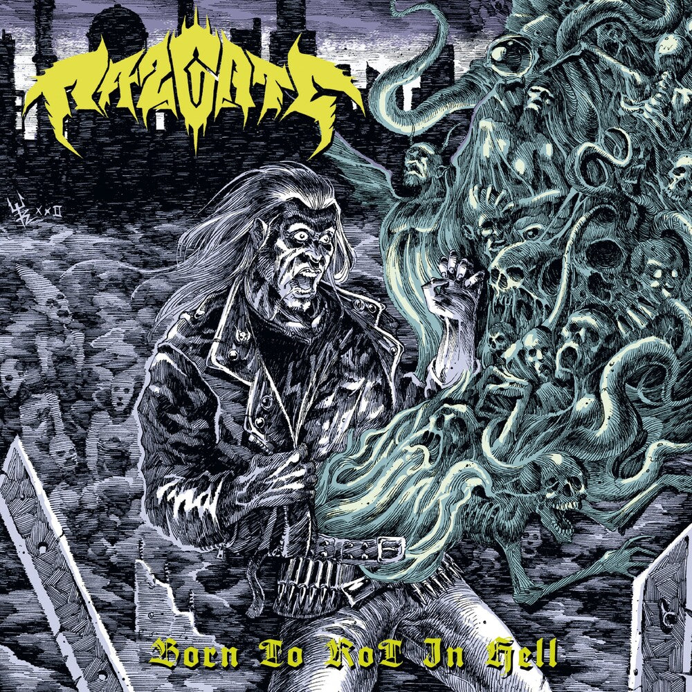 the album cover for Razgate - Born To Rot In Hell
