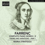 the album cover for Farrenc / Stratigou - Complete Piano Works, Vol. 2 - Variations