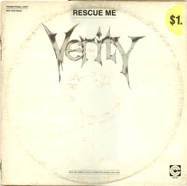 Verity (3) : Rescue Me (12", Promo)