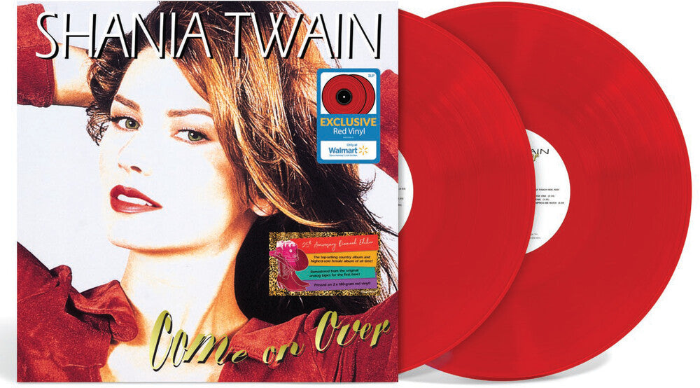 the album cover for Shania Twain - Come On Over: Diamond Edition [Colored Vinyl] (Red)