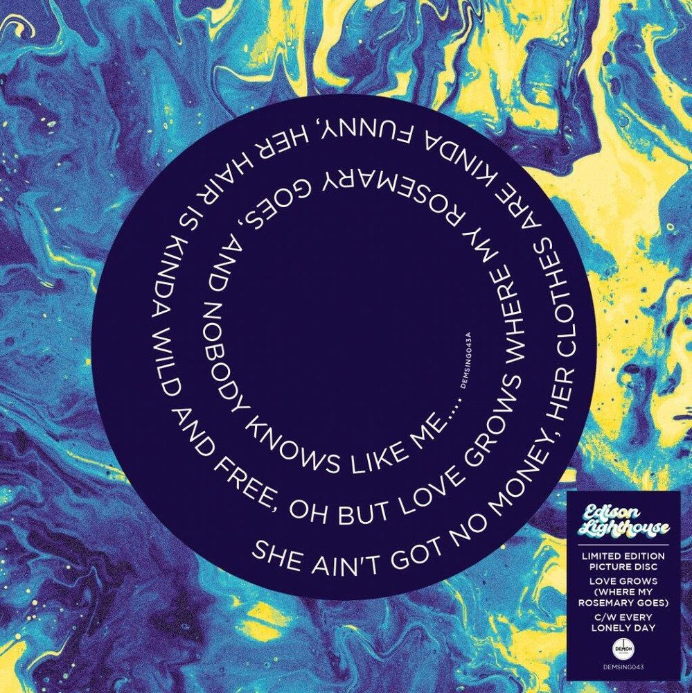 the album cover for Edison Lighthouse - Love Grows (Where My Rosemary Goes) (Pict) (Uk)