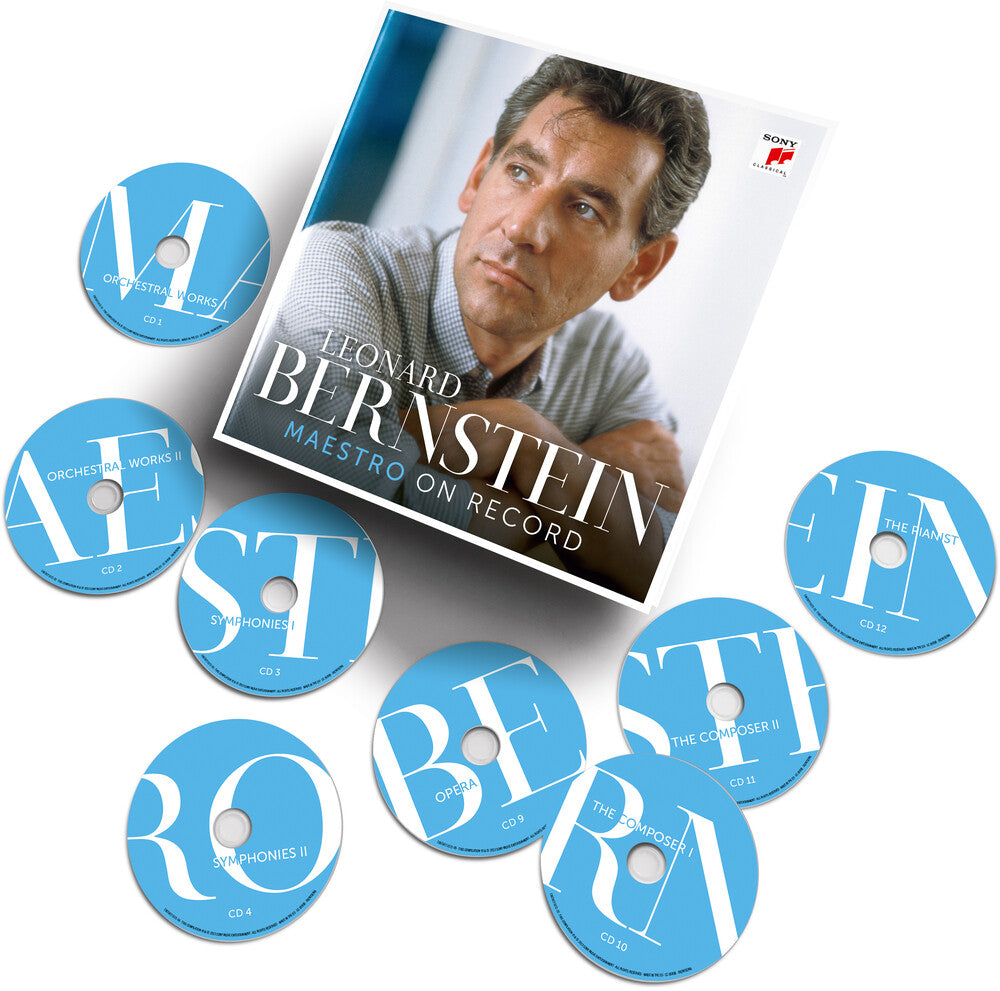 the album cover for Leonard Bernstein - Leonard Bernstein - Maestro On Record (Box)