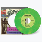 the album cover for Vickie & The Van Dykes - I Wanna Be a Winner b/w Outcast [Peach & White Marble Vinyl Single]