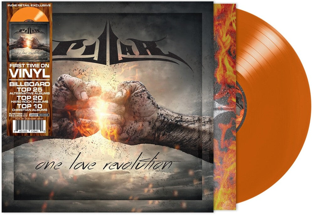 the album cover for Pillar - One Love Revolution [Indie Exclusive Limited Edition Flaming Orange LP]