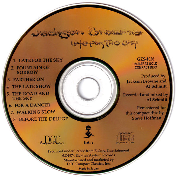 Jackson Browne : Late For The Sky (CD, Album, RE, RM, Gol)