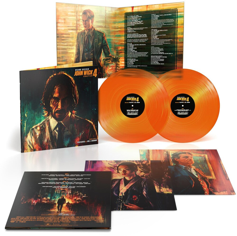 the album cover for Tyler Bates(Cvnl) (Org) - John Wick Chapter 4 (Original Score) [Clear Vinyl] (Org)