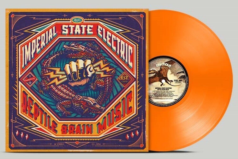 the album cover for Imperial State Electric - Reptile Brain Music - Orange [Colored Vinyl] (Org)