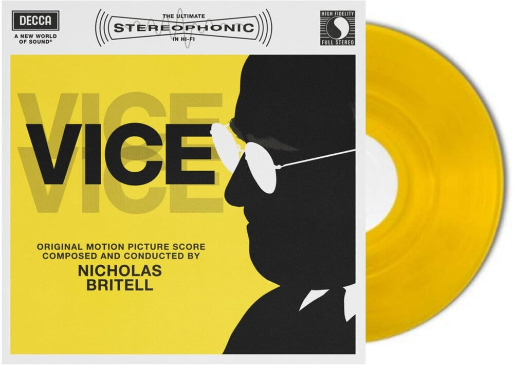 the album cover for Nicholas Britell(Colv) (Ylw) (Uk) - Vice - O.S.T. [Colored Vinyl] (Ylw) (Uk)