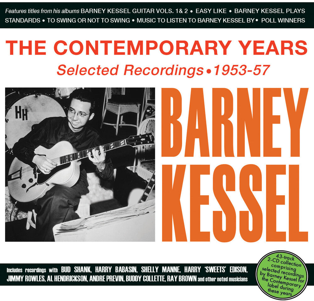 the album cover for Barney Kessel - Contemporary Years: Selected Recordings 1953-57