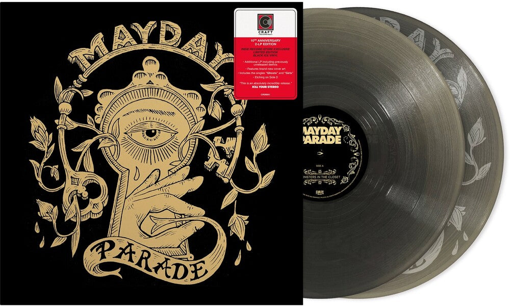 the album cover for Mayday Parade - Monster In The Closet: 10th Anniversary [Indie Exclusive Limited Edition Black Ice 2LP]