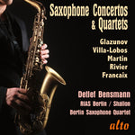 the album cover for Detlef Bensmnn/ Berlin Saxophone Quartet - Saxophone Concertos & Quartets Glazunov