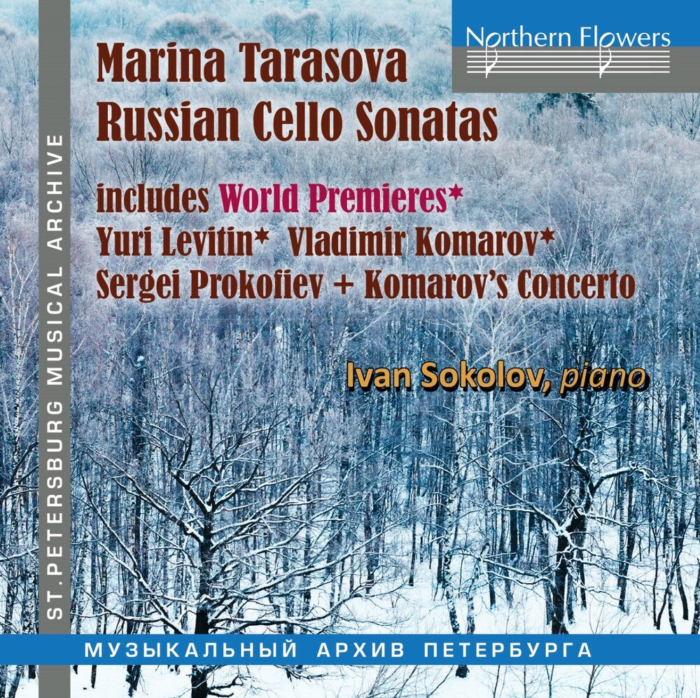 the album cover for Marina Tarasov/ Sokolov,Ivan - Russian Celloo Sonatas Prokofiev Levitinkomarov