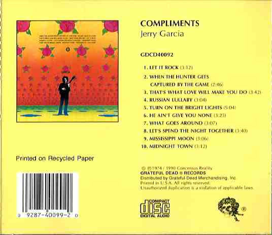 Jerry Garcia : Garcia (CD, Album, RE, RM)