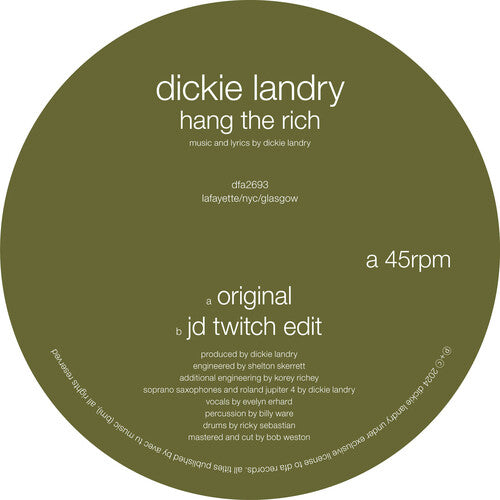 Dickie Landry - Hang The Rich (Vinyl)