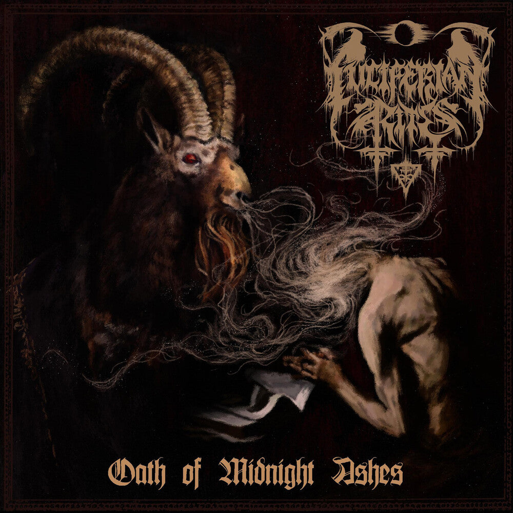the album cover for Luciferian Rites - Oath Of Midnight Ashes [Colored Vinyl] [Clear Vinyl] [Limited Edition] (Red)