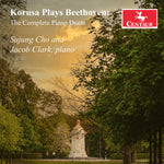 the album cover for L Beethoven .V. / Clark / Cho - Korusa Plays Beethoven - The Complete Piano Duets