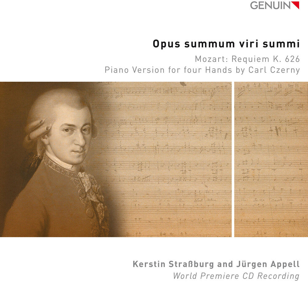 the album cover for Mozart / Strassburg / Appell - Requiem K. 626 Piano Version For Four Hands