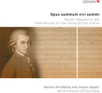 the album cover for Mozart / Strassburg / Appell - Requiem K. 626 Piano Version For Four Hands