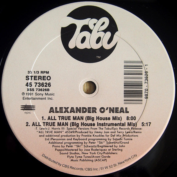Alexander O'Neal : All True Man (12", Single)