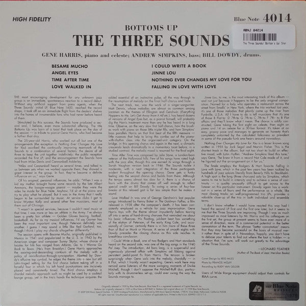 The 3 Sounds* : Bottoms Up! (2x12", Album, Ltd, RE, RM, 180)