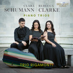 the album cover for Clarke / Schumann / Rigamonti - Piano Trios