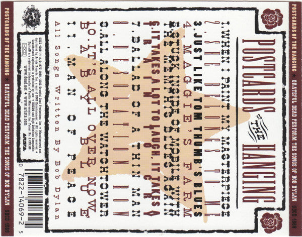 Grateful Dead* : Postcards Of The Hanging - Grateful Dead Perform The Songs Of Bob Dylan (2xHDCD, Album, Ltd)