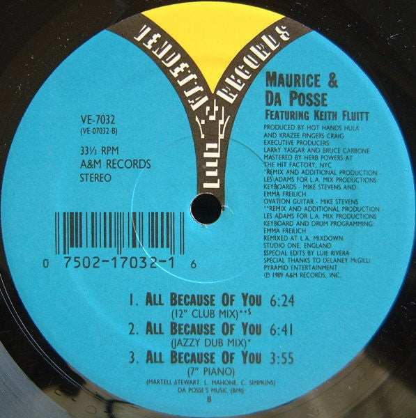 Maurice* & Da Posse : All Because Of You (12")