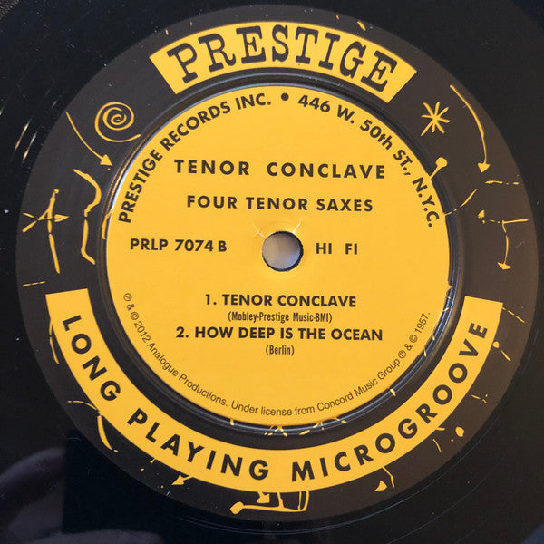Hank Mobley / Al Cohn / John Coltrane / Zoot Sims : Tenor Conclave (LP, Album, Mono, RE, RM)