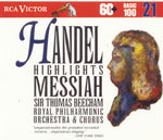 the album cover for SIR THOMAS BEECHAM - Messiah Hlts