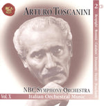 the album cover for Arturo Toscanini - Italian Orchestral Music