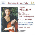 the album cover for Stravinsky/Britten/Dutilleux/D - Laureate Series: Tatjana Vassilieva Cello Recital