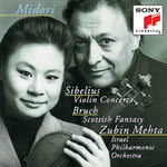 the album cover for Midori - Violin Concerto / Scottish Fantasy
