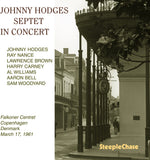 the album cover for Hodges, Johnny Septet - In Concert
