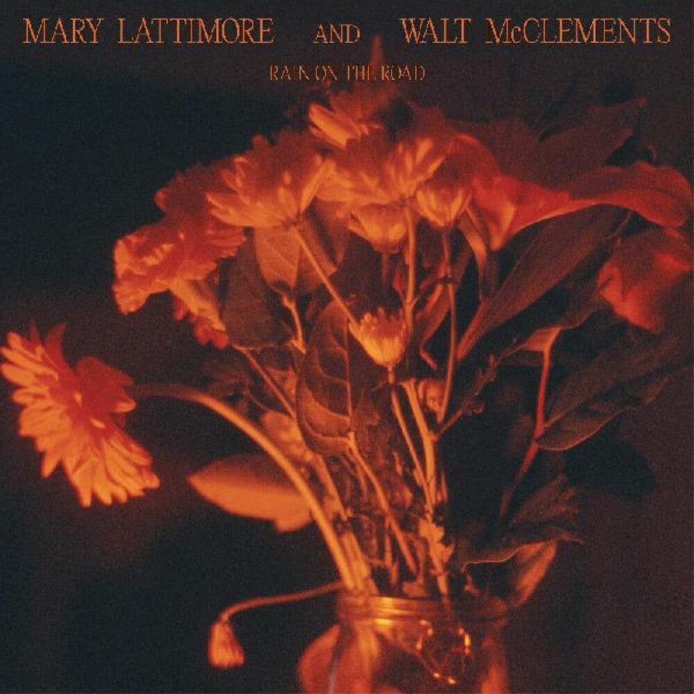 the album cover for Mary Lattimore/ Mcclements,Walt - Rain On The Road (Blue) [Clear Vinyl] [Indie Exclusive] [Download Included]