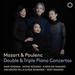 the album cover for Poulenc / Mozart / Kodama - Double & Triple Concertos (Hybr)