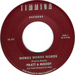 the album cover for Pratt & Moody / Cold Diamond & Mink - Words Words Words/Words Words Words (Instrumental)