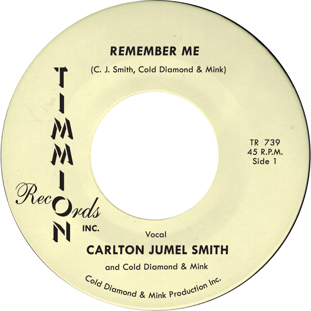 the album cover for Carlton SmithJumel / Cold Diamond & Mink - Remember Me
