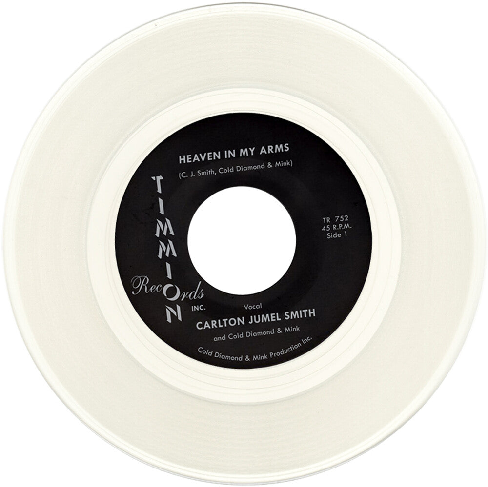 the album cover for Carlton SmithJumel / Cold Diamond & Mink - Heaven In My Arms [Clear Vinyl]