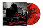 the album cover for Los Suaves - San Francisco Express - Red & Black Splatter Vinyl