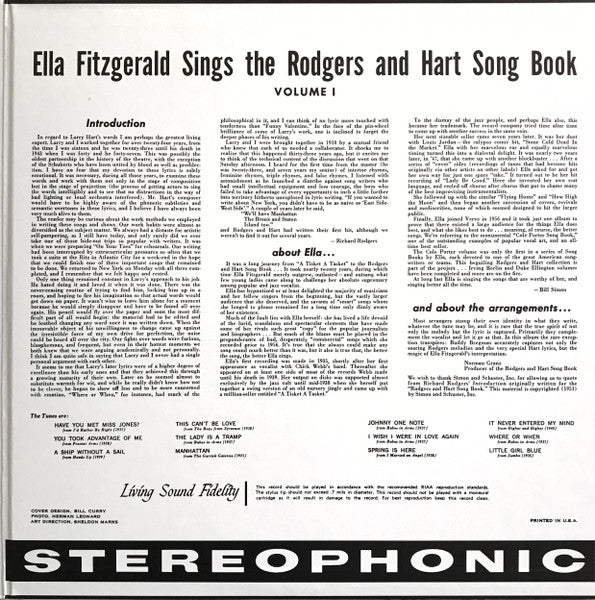 Ella Fitzgerald : Sings The Rodgers And Hart Song Book Volume 1 (2x12", Album, Ltd, Num, RE, 180)