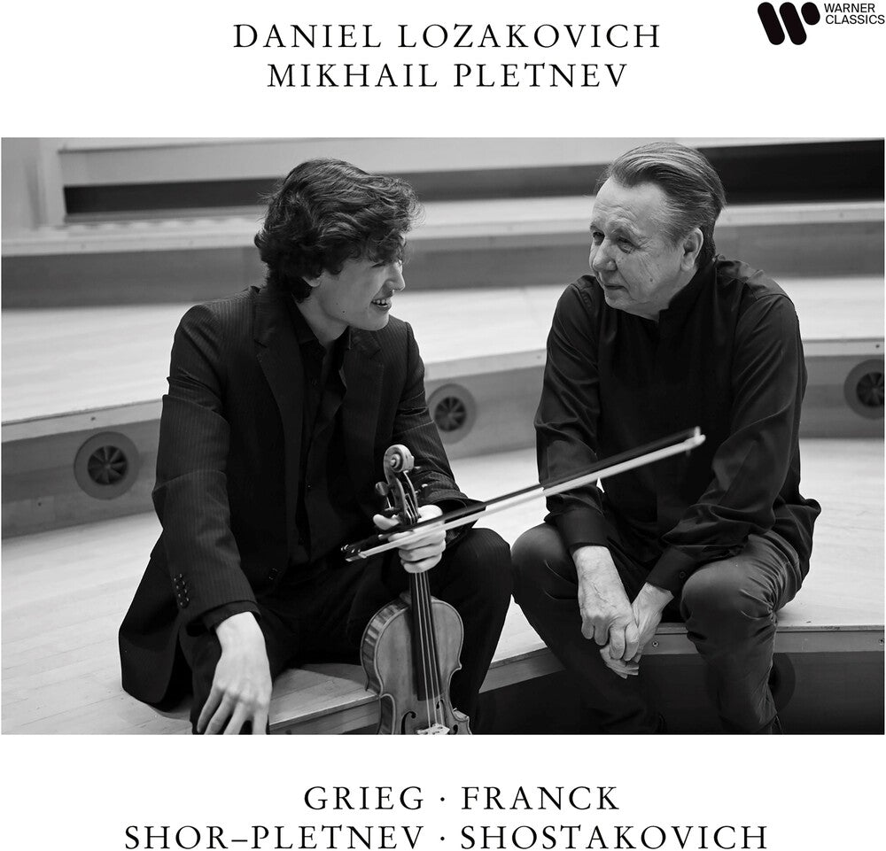 the album cover for Daniel Lozakovich/ Pletnev,Mikhail - Grieg Franck Shor-Pletnev Shostakovich