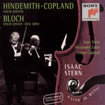 the album cover for Isaac Stern - Isaac Stern - A Life In Music - Bloch - Hindemith - Copland: Violin Sonatas