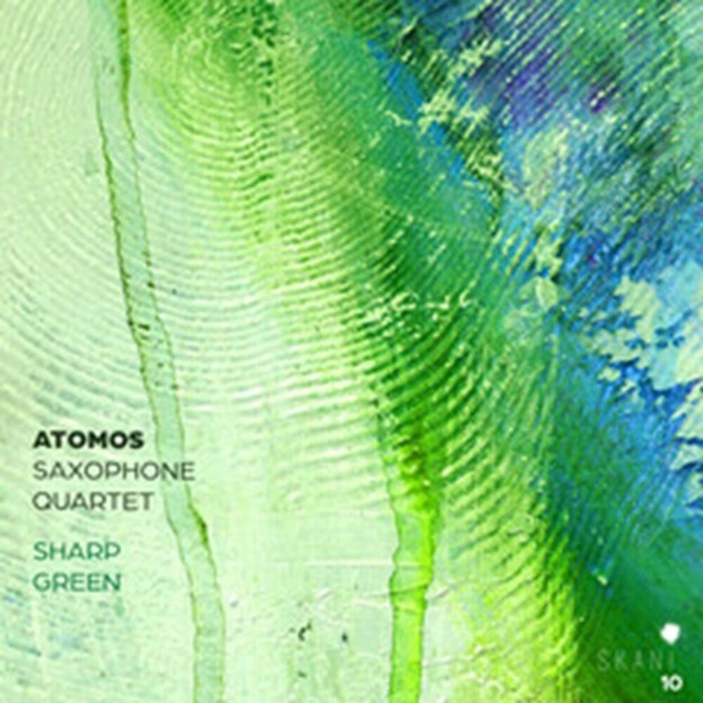 the album cover for Atomos Saxophone Quartet - Sharp Green (Uk)