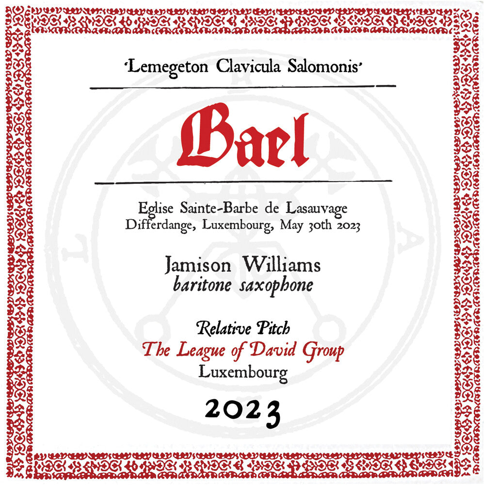 the album cover for Jamison Williams - Lesser Key Of Solomon-Bael